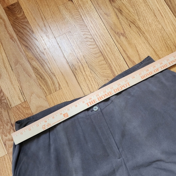 JJill 100% Silk Dress Office Pants Wide Leg Taupe Size Xl Business Career - Picture 7 of 9